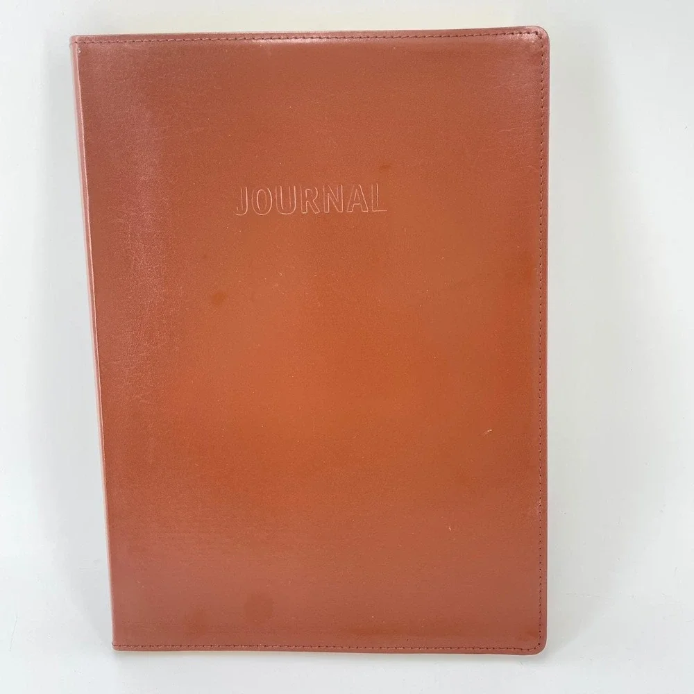 Colorbok Saddle Brown Bonded Leather Journal B5 Lined Gold Gilded Edges 17845